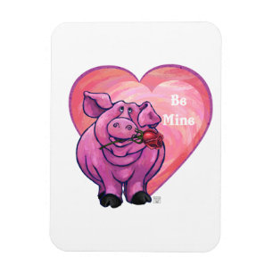 Magnet Flexible Saint Valentin au cochon