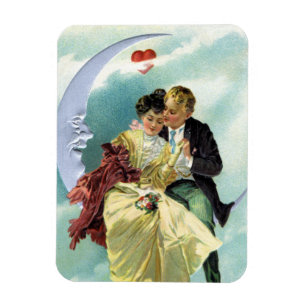 Magnet Flexible Saint-Valentin vintage victorien Amour et Romance
