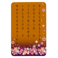 Sakura Blossoms Hiragana Personnages Japonais Gold