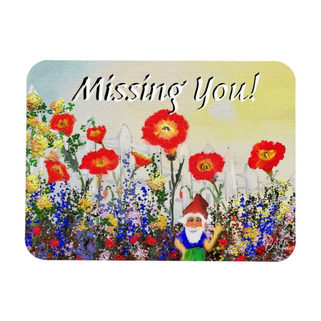 Magnet Flexible Salutation artistique Aimant flexible Vous manquan (Horizontal)