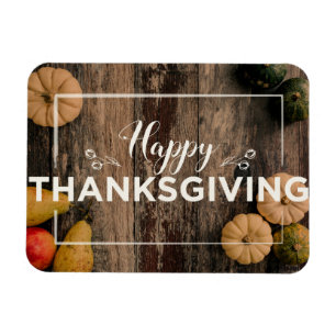 Magnet Flexible Salutation bon thanksgiving avec citrouille