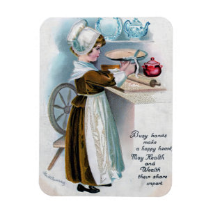 Magnet Flexible Salutation de Thanksgiving vintage avec Pilgrim Gi