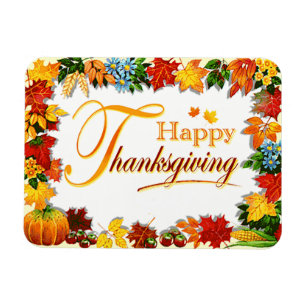 Magnet Flexible Salutations Bons thanksgivings élégantes