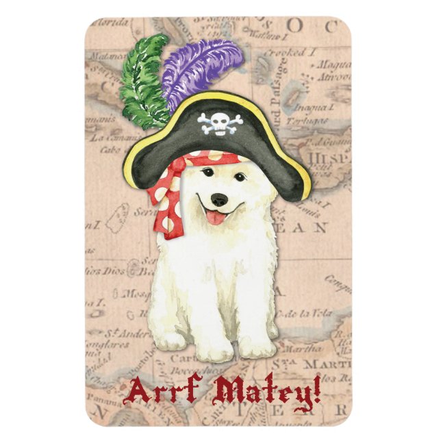 Magnet Flexible Samoyed Pirate (Vertical)
