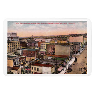 Magnet Flexible San Diego CA, Birds Eye View, 1912 Vintage