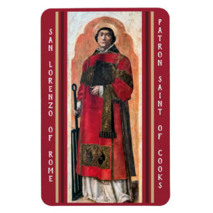 Magnet Flexible San Lorenzo de Rome, Patron Saint des Cooks