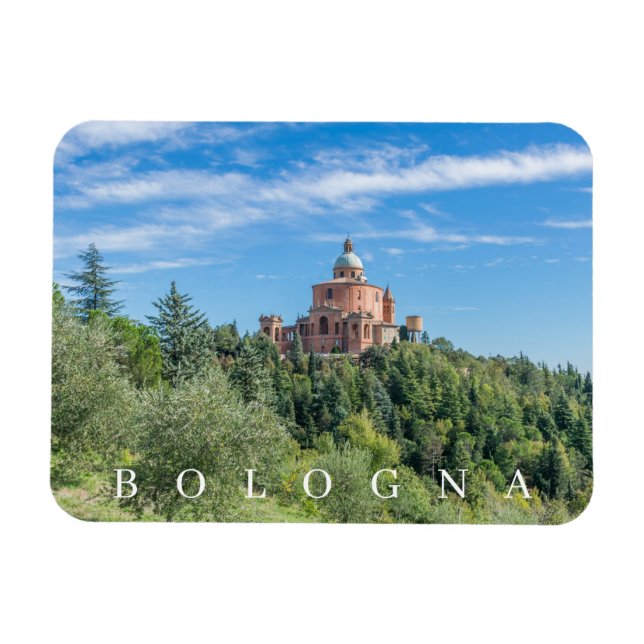 Magnet Flexible Sanctuaire de Bologne de San Luca vue réfrigérateu (Horizontal)