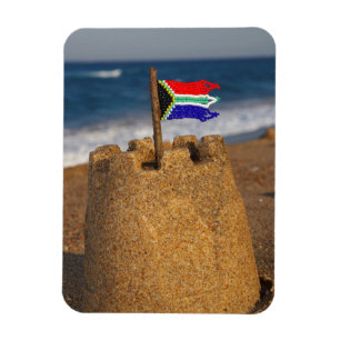 Magnet Flexible Sand Castle With South African Flag, Umhlanga