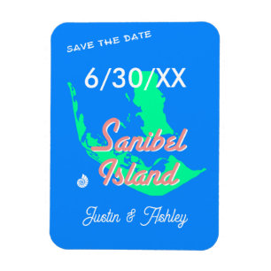 Magnet Flexible Sanibel Island enregistrer la date mariage plage