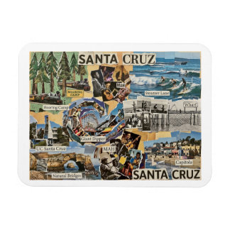 Magnet Flexible Santa Cruz Collage Vintage – Mémoires côtiers Art 