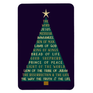 Magnet Flexible Sapin de Noël des Noms de Jésus