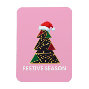 Magnet Flexible Sapin de Noël Géométrique Moderne Élégant   Festif