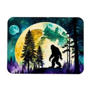 Magnet Flexible Sasquatch Pleine lune sur la montagne