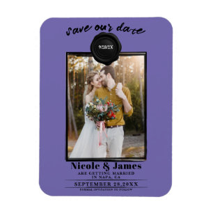 Magnet Flexible Sceau de cire de pervenche Photo Mariage Économise