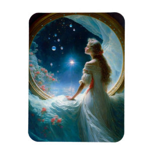 Magnet Flexible Scène de nuit magique Imaginaire Art