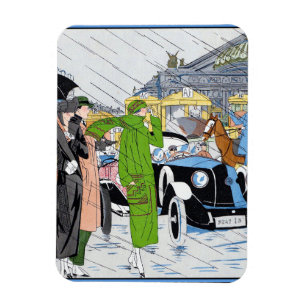 Magnet Flexible Scène de rue Art Déco