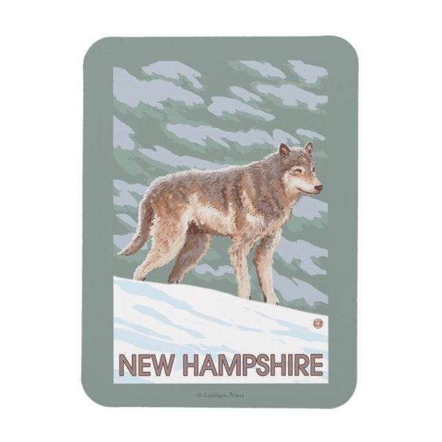 Magnet Flexible Scène du New HampshireWolf (Vertical)