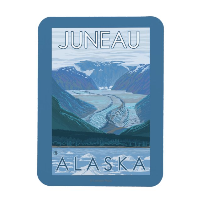 Magnet Flexible Scène glaciaire - Juneau, Alaska (Vertical)