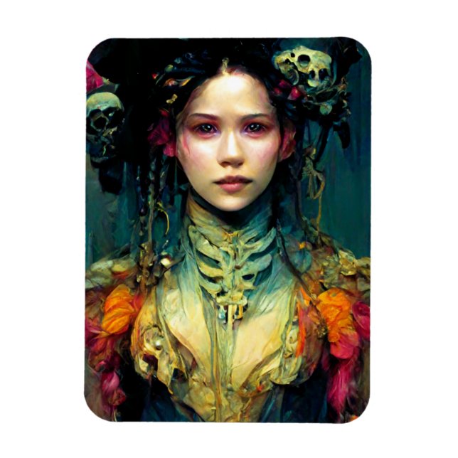 Magnet Flexible Sci-Fi Imaginaire d'oursin arc-en-ciel (Vertical)