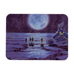 Magnet Flexible Science-fiction vintage Rover terrestre Aliens sur