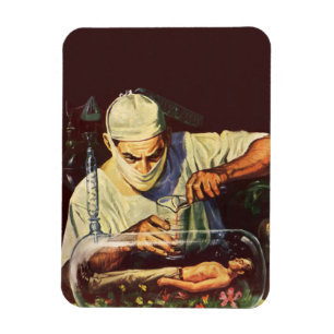 Magnet Flexible Science-fiction vintage, Scientifique fou en labor