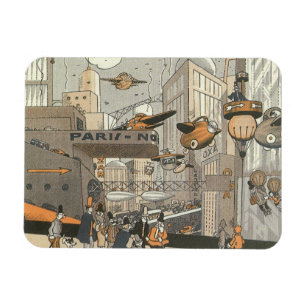 Magnet Flexible Science-fiction vintage Urban Paris, Steam Punk