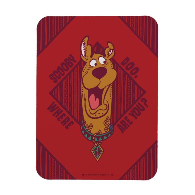 Magnet Flexible Scooby-Doo Où Êtes-Vous Graphique Tribal (Vertical)