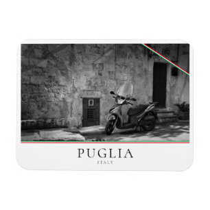 Magnet Flexible Scooter en noir et blanc dans les Pouilles