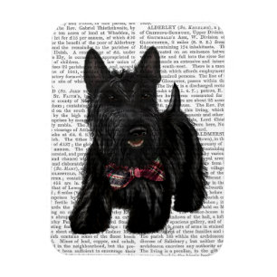 Magnet Flexible Scottish Terrier et Bow