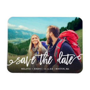 Magnet Flexible Script Chic Enregistrer La Photo Date