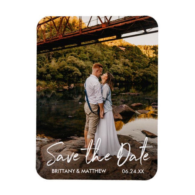 Magnet Flexible Script manuscrit Enregistrer la photo en couple de (Vertical)