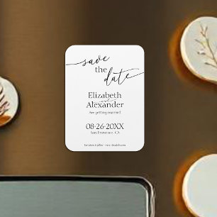 Magnet Flexible Script noir et blanc minimum fantaisie Enregistrer