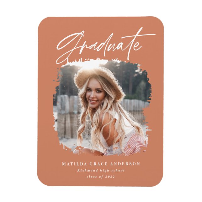 Magnet Flexible Script photo moderne aimant graduation contemporai (Vertical)