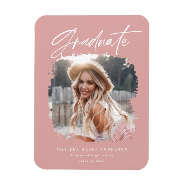 Magnet Flexible Script photo moderne aimant graduation contemporai (Vertical)