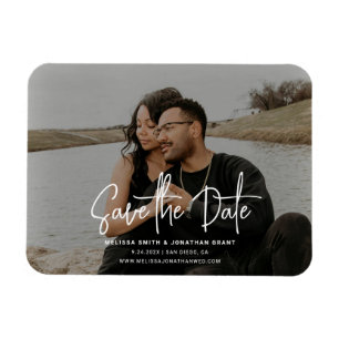 Magnet Flexible Script photo moderne noir et blanc Enregistrer la 