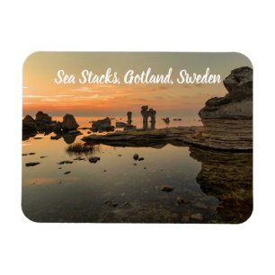 Magnet Flexible Sea Stacks Gotland Suède stylisé
