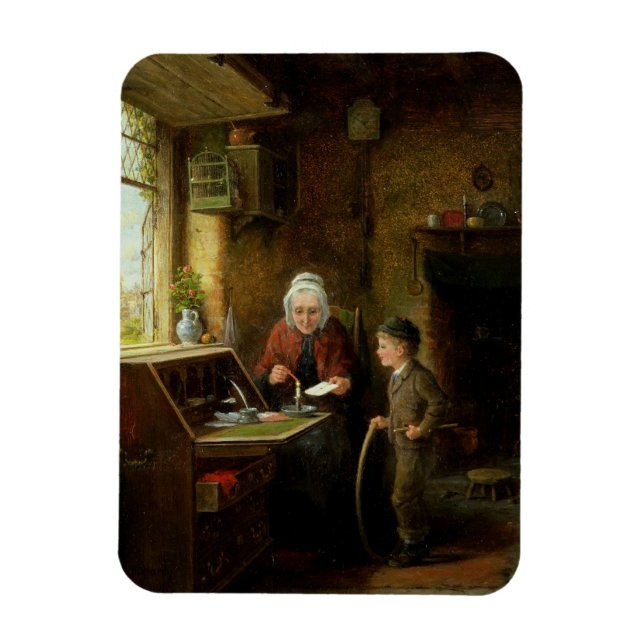 Magnet Flexible Sealing a Letter, 1890 (huile sur panneau) (Vertical)