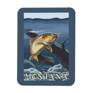 Magnet Flexible Section de la pêche à la truite - Montana