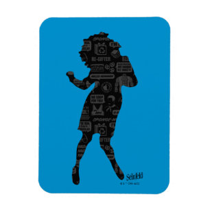 Magnet Flexible Seinfeld   Elaine Danse Silhouette