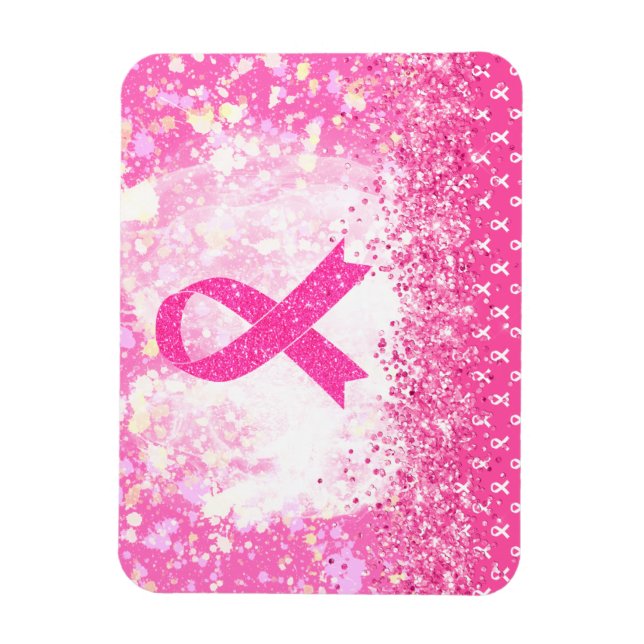 Magnet Flexible Sensibilisation au cancer du sein Ruban rose (Vertical)