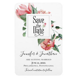Magnet Flexible Sentez les Roses, enregistrez le Mariage de date