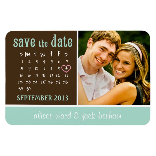 Magnet Flexible SEPTEMBRE 2013 Calendrier "Enregistrer la date" (Horizontal)