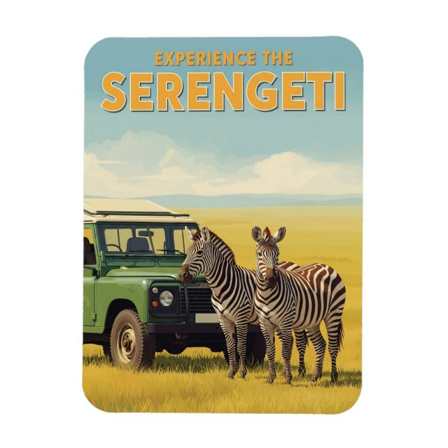 Magnet Flexible Serengeti National Park Tanzania Zebras (Vertical)