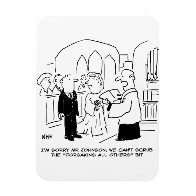 Magnet Flexible Service de l'église mariage Vicar ne peut pas frot (Vertical)