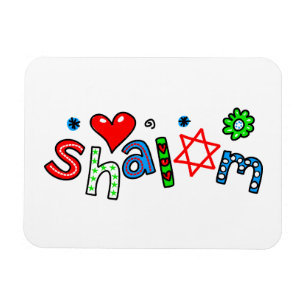 Magnet Flexible Shalom mignon saluant l'expression des textes