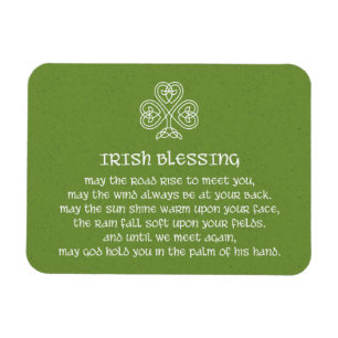 Magnet Flexible Shamrock de noeud celtique Bénédiction irlandaise