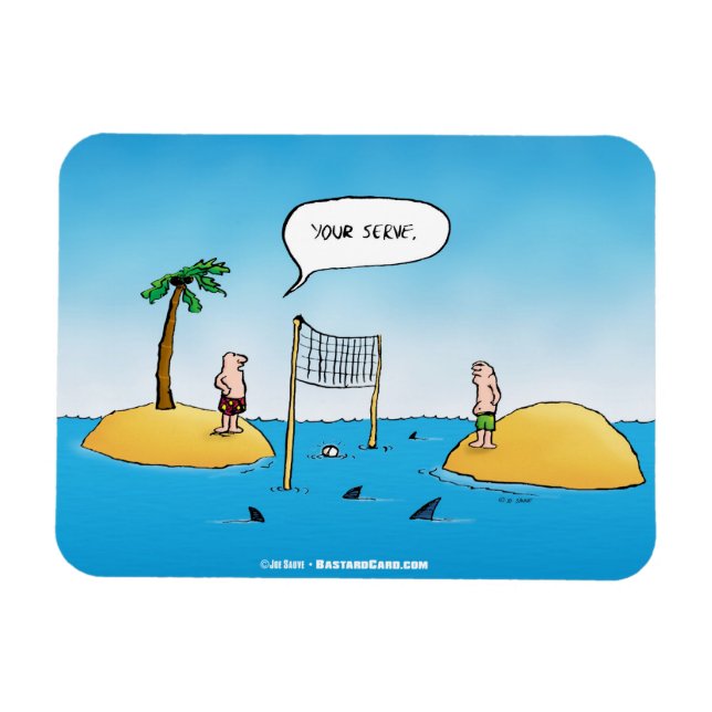 Magnet Flexible Shark Volleyball amusant aimant de dessin (Horizontal)