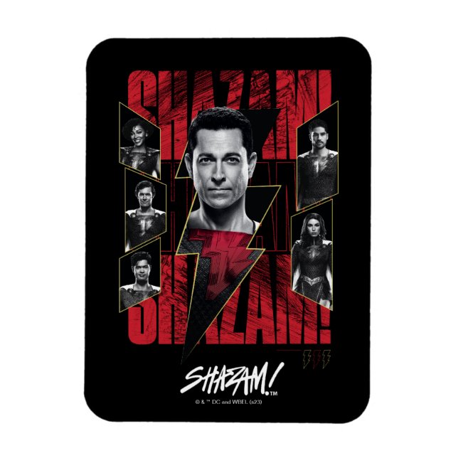 Magnet Flexible SHAZAM ! Furie des dieux | Groupe SHAZAMily (Vertical)