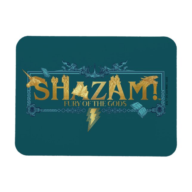 Magnet Flexible SHAZAM ! Furie des dieux | Logo mythique (Horizontal)