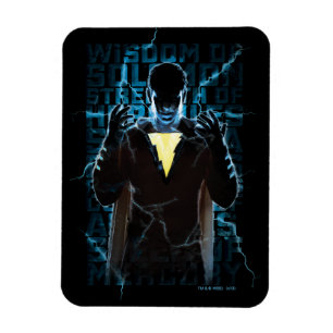 Magnet Flexible SHAZAM ! Shazam & Capacités Éclair Typographie